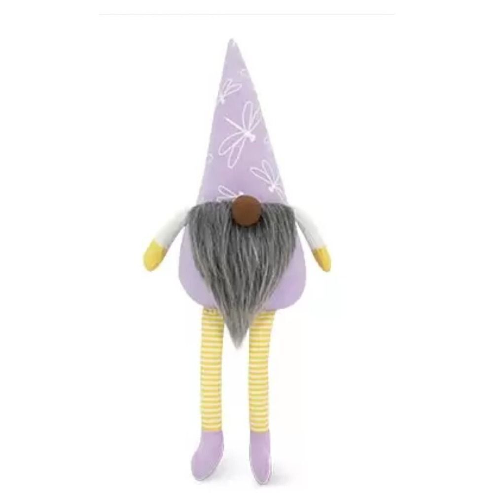 New! Springime Easter Decorative Shelf Gnome with Dragonfly!